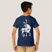 Shirt met kerstgereden Kind voor rendieren (Achterkant volledig)