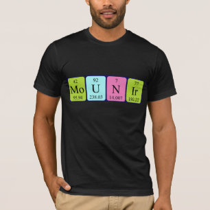Shirt met periodieke handelsnaam van de fabrikant