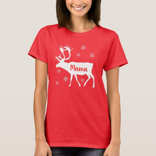 Shirt met rendiermamma-kerst (Voorkant)