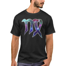 Shirt met virgo-symbool - zwart