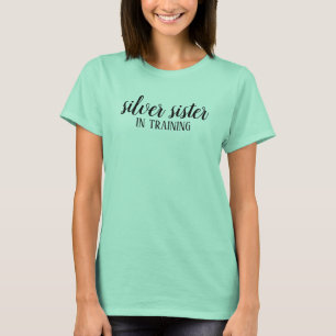 shirt met zilveren zuster-trots - grijs en liefheb