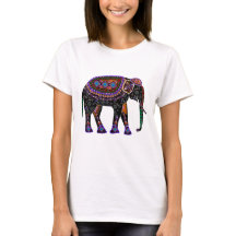 Shirt met zwarte olifant