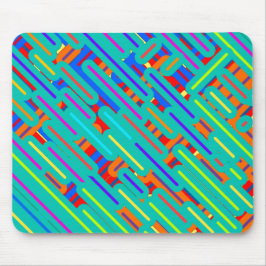 Shirt patroonuitgang - kleurrijke strepenpatronen muismat