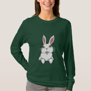 Shirt Pocket Bunny Shirt T-shirt voor damespaasbun