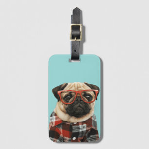 Shirt Pug Bagagelabel