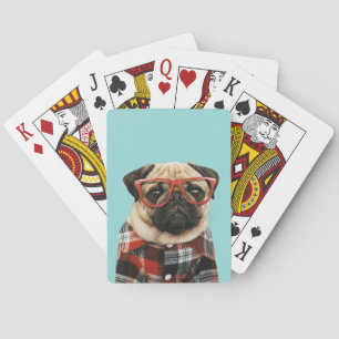 Shirt Pug Pokerkaarten