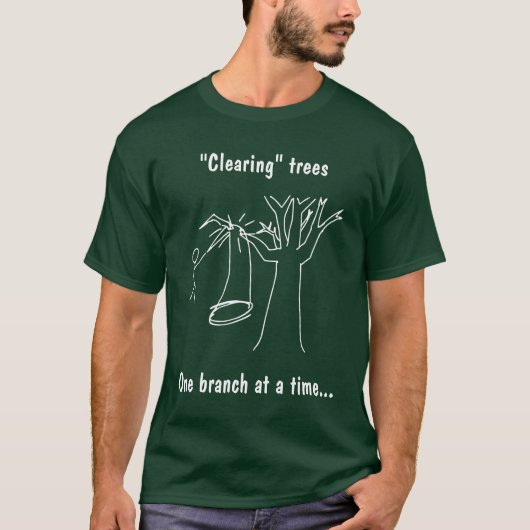 Shirt schijfgolf - "Clearing" bomen (Voorkant)
