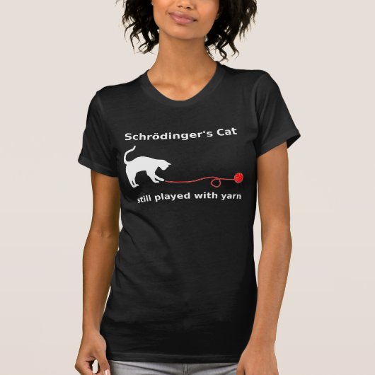 shirt "Schrödinger's Cat" (Donker) (Voorkant)
