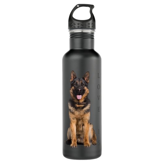 Shirt Shepherd Shepard Dog mam Papa Love Pet Waterfles (Voorkant)