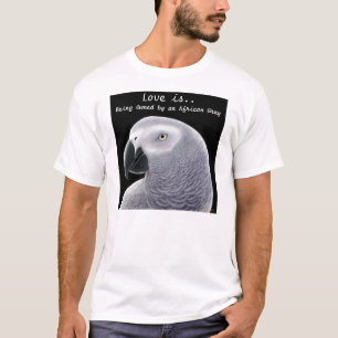 Shirt van Afrikaanse grijze liefde