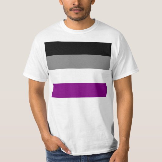 Shirt van de aseksuele vlag (Voorkant)