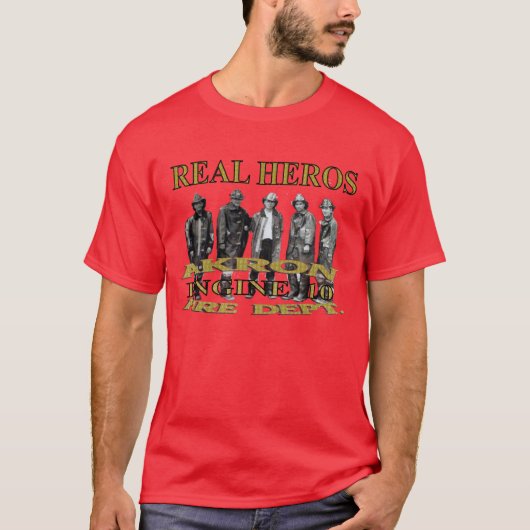 Shirt van de brandweer van Akron Ohio. (Voorkant)