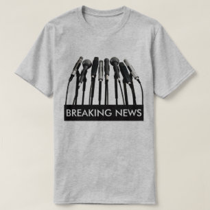 Shirt van de Breking van Nieuws Microfoon