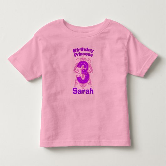 Shirt van de derde verjaardag prinses (Voorkant)