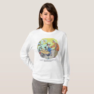 Shirt van de het sleevecartoon van de stomme