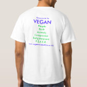 Shirt van de PEACE Vegan-website (Achterkant)