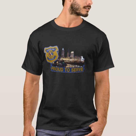 Shirt van de politie van de stad Cleveland. (Voorkant)