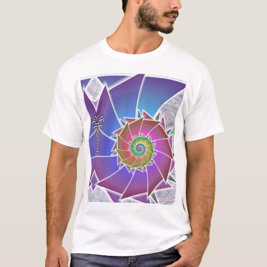 Shirt van de Rainbow Spiralism van Fibonacci (Voorkant)