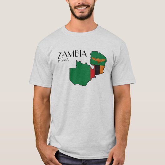 Shirt van de vlag van Zambia (Voorkant)