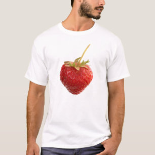 Shirt van de zwarte aardbei met een grote rode aar