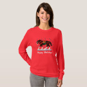 Shirt van het holiday Clydesdale Horse (Voorkant volledig)