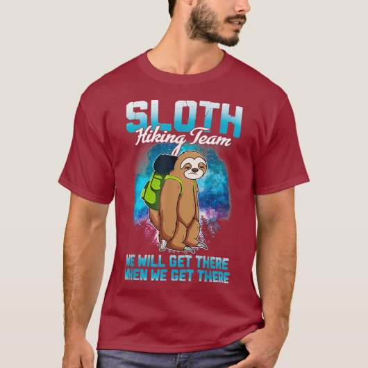 Shirt van het Sloth Hiking Team dat wij zullen ber (Voorkant)