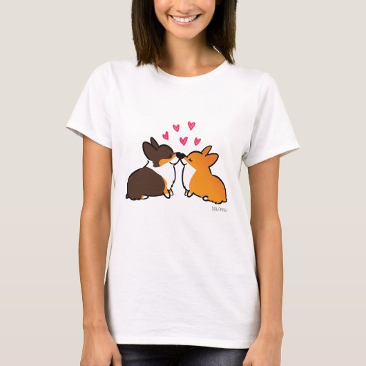 Shirt van Kissing Corgis (Voorkant)