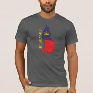 Shirt van Liechtenstein met een plattegrond