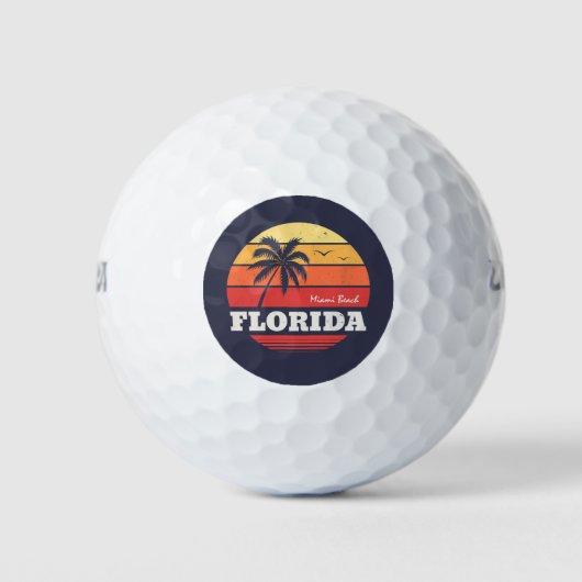 shirt van miami strand florida golfballen (Voorkant)