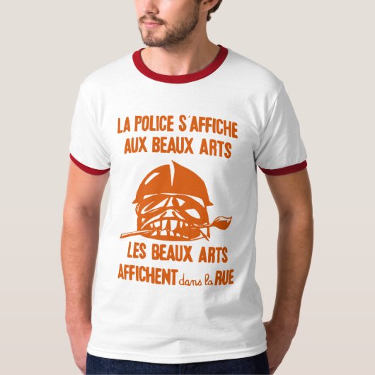 shirt van politie parijs (Voorkant)