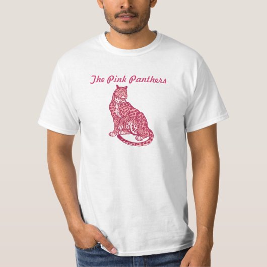 Shirt van roze pantherMannen (Voorkant)