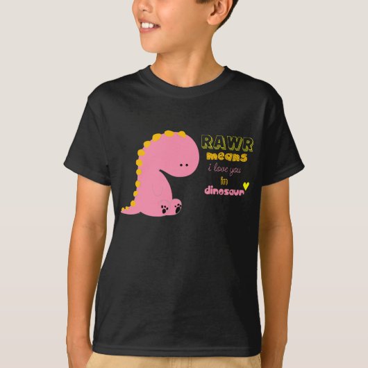 shirt van schattige dinosaurus (Voorkant)