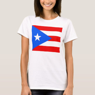 Shirt van vrouwen T met vlag van Puerto Rico