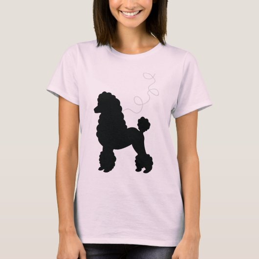 Shirt van zwarte poodle (Voorkant)