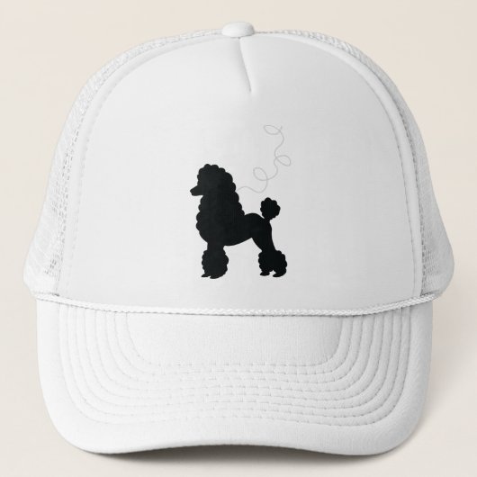 Shirt van zwarte poodle trucker pet (Voorkant)