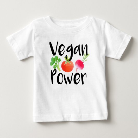 shirt "Vegan Power" baby (Voorkant)
