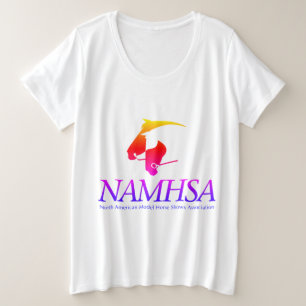 Shirt voor dames plus kleurrijk Logo