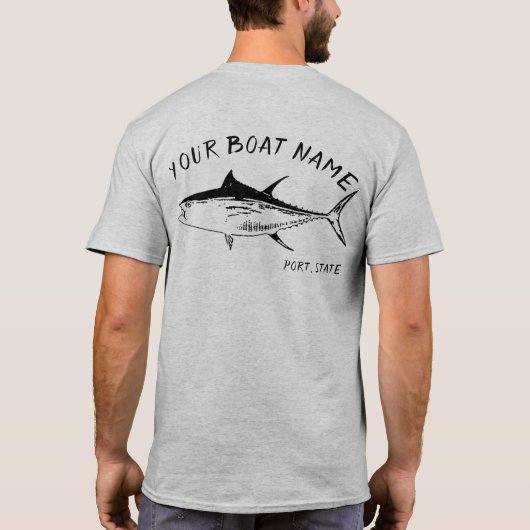 Shirt voor de naam van Tuna Boat (Achterkant)