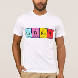 Shirt voor de periodieke tabelnaam Lab Rat