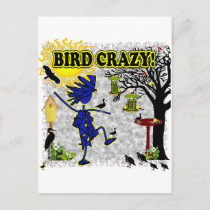 Shirt voor het wassen van vogels en meer briefkaart