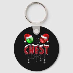 Shirt voor kerstmis komt overeen met koeskots sleutelhanger