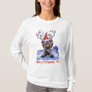 Shirt voor kerstrendierlust met lange hoes