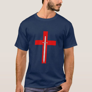 Shirt voor Mannen met kruising en zwaard