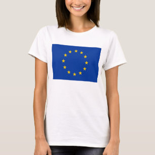 Shirt voor vrouwen met vlag van de Europese Unie
