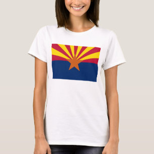 Shirt voor vrouwen T met vlag van de staat Arizona