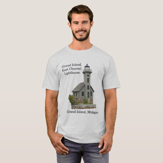 Shirt vuurtoren van Grand Island East Channel (Voorkant volledig)