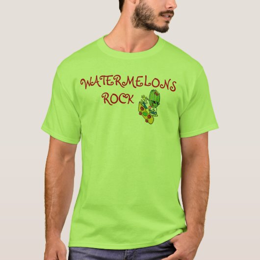 shirt "Watermeloenen Rock" Fruit Novelty (Voorkant)