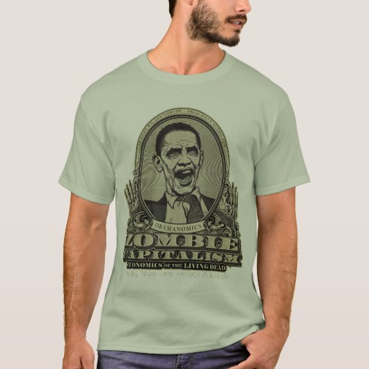 Shirt Zombie Capitalisme Obama Edition (Voorkant)