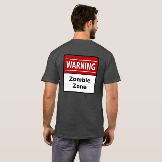 Shirt Zombie Zone (backprint) (Achterkant volledig)