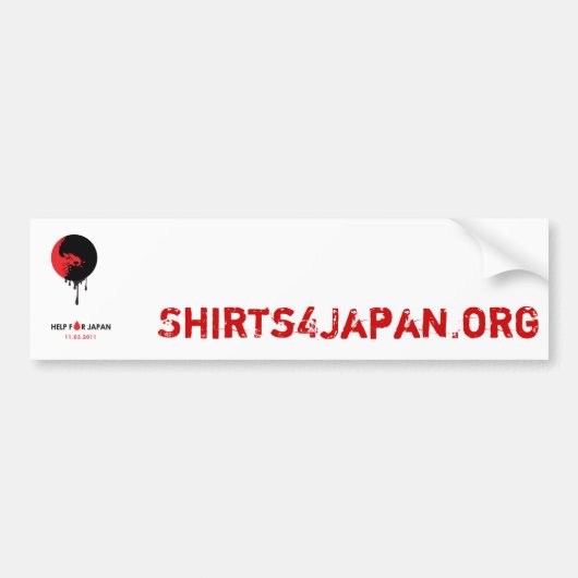Shirten 4Japan Bumpersticker (Voorkant)